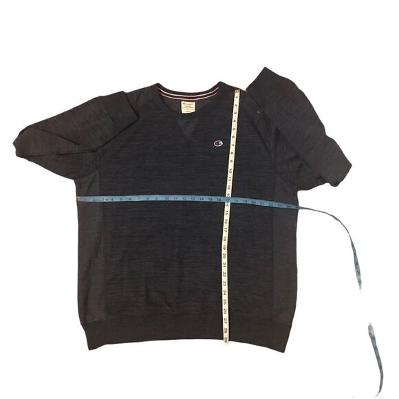 CHAMPION Sweatshirt Men’s Size XXL Blue Crewneck Plus Long Sleeve Athleisure - Picture 4 of 9